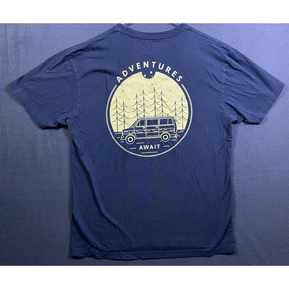 DRAVUS HEADING NOWHERE ADVENTURES AWAIT TEE T SHIRT Mens Large Camping Outdoors